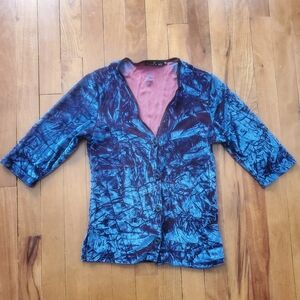 Vintage Blue/Purple Crushed Velvet Top